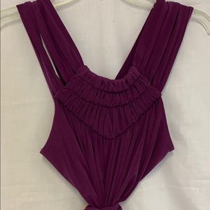 Max and Cleo Purple Summer Dress with Tie Small